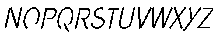 Concept Sans Condensed Light Italic Font UPPERCASE