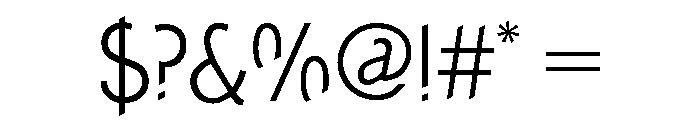 Concept Sans Condensed Light Font OTHER CHARS