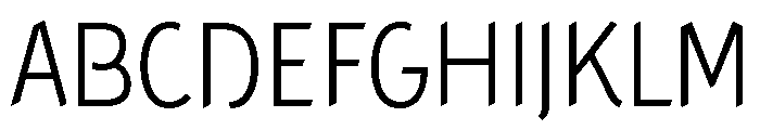 Concept Sans Condensed Light Font UPPERCASE