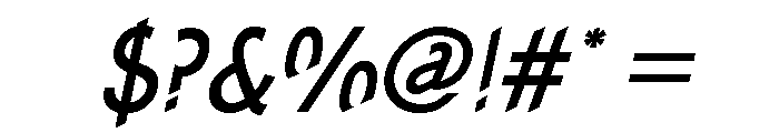 Concept Sans Condensed Medium Italic Font OTHER CHARS