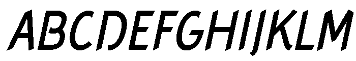 Concept Sans Condensed Medium Italic Font UPPERCASE
