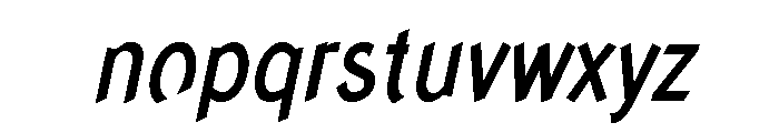 Concept Sans Condensed Medium Italic Font LOWERCASE