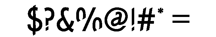 Concept Sans Condensed Medium Font OTHER CHARS
