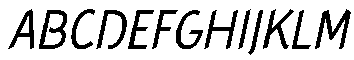Concept Sans Condensed Regular Italic Font UPPERCASE