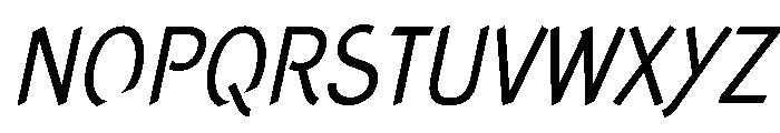 Concept Sans Condensed Regular Italic Font UPPERCASE