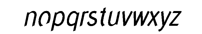 Concept Sans Condensed Regular Italic Font LOWERCASE