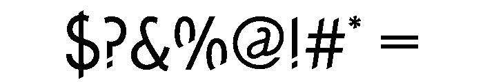 Concept Sans Condensed Regular Font OTHER CHARS