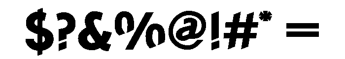 Concept Sans Extra Bold Font OTHER CHARS