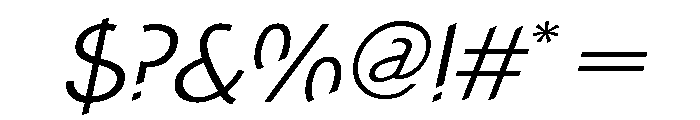 Concept Sans Light Italic Font OTHER CHARS