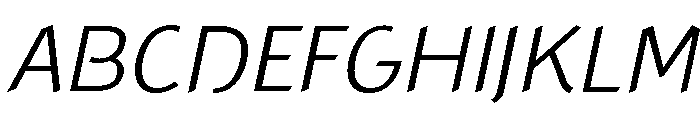 Concept Sans Light Italic Font UPPERCASE