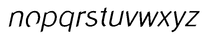 Concept Sans Light Italic Font LOWERCASE