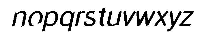 Concept Sans Regular Italic Font LOWERCASE