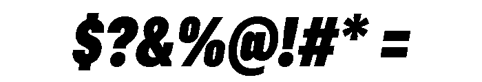 Config Condensed Black Italic Font OTHER CHARS