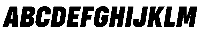 Config Condensed Black Italic Font UPPERCASE