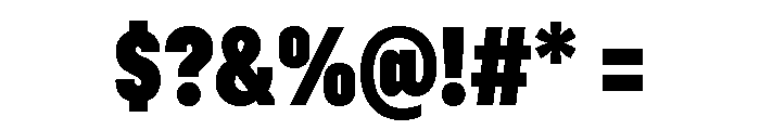 Config Condensed Black Font OTHER CHARS