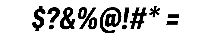 Config Condensed Bold Italic Font OTHER CHARS