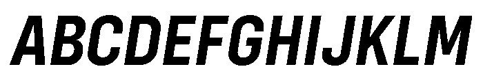 Config Condensed Bold Italic Font UPPERCASE