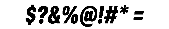 Config Condensed Extra Bold Italic Font OTHER CHARS