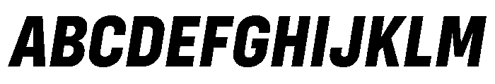 Config Condensed Extra Bold Italic Font UPPERCASE