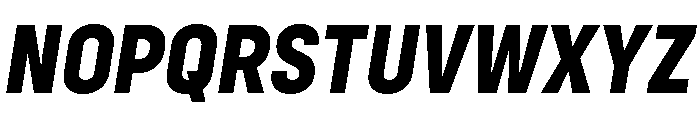 Config Condensed Extra Bold Italic Font UPPERCASE
