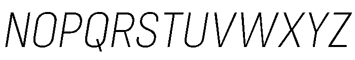 Config Condensed Extra Light Italic Font UPPERCASE