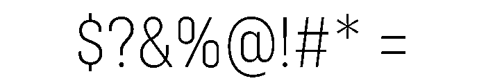 Config Condensed Extra Light Font OTHER CHARS