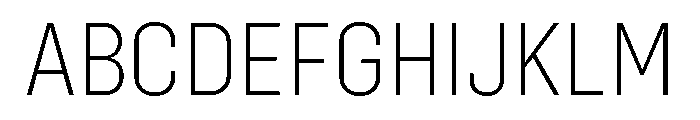 Config Condensed Extra Light Font UPPERCASE