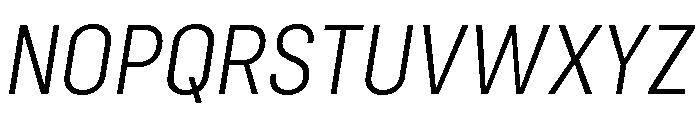 Config Condensed Light Italic Font UPPERCASE