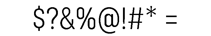 Config Condensed Light Font OTHER CHARS