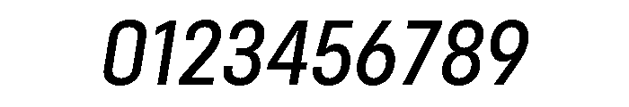 Config Condensed Medium Italic Font OTHER CHARS