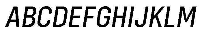 Config Condensed Medium Italic Font UPPERCASE