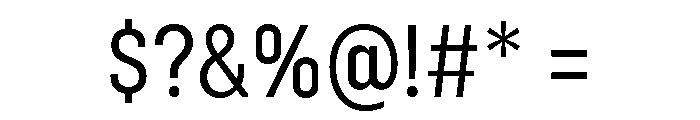 Config Condensed Regular Font OTHER CHARS