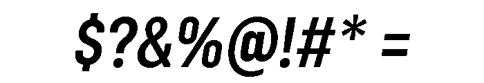 Config Condensed Semi Bold Italic Font OTHER CHARS