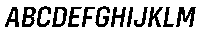 Config Condensed Semi Bold Italic Font UPPERCASE
