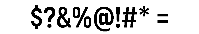 Config Condensed Semi Bold Font OTHER CHARS