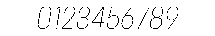 Config Condensed Thin Italic Font OTHER CHARS
