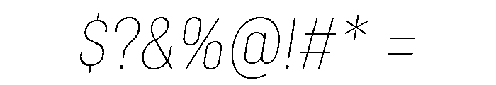 Config Condensed Thin Italic Font OTHER CHARS