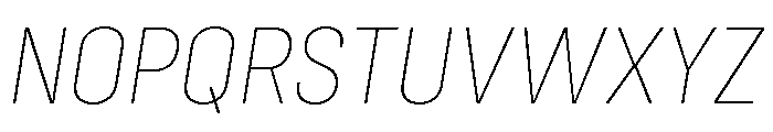 Config Condensed Thin Italic Font UPPERCASE