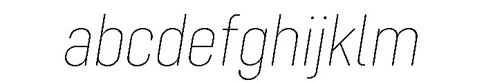 Config Condensed Thin Italic FONT