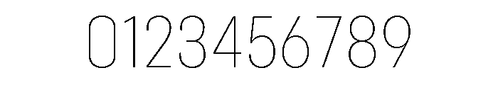 Config Condensed Thin Font OTHER CHARS