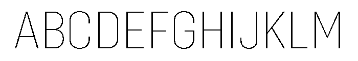 Config Condensed Thin Font UPPERCASE