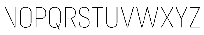 Config Condensed Thin Font UPPERCASE