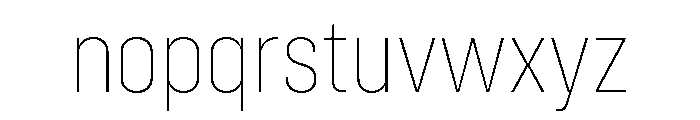 Config Condensed Thin Font LOWERCASE