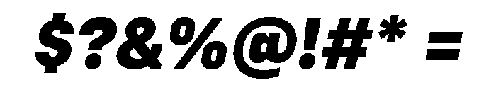 Config Extra Bold Italic Font OTHER CHARS