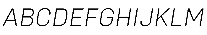 Config Extra Light Italic Font UPPERCASE