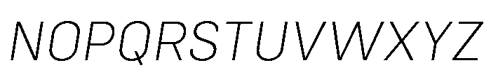 Config Extra Light Italic Font UPPERCASE