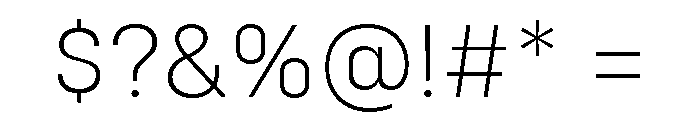 Config Extra Light Font OTHER CHARS