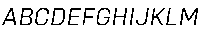 Config Light Italic Font UPPERCASE