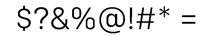 Config Light Font OTHER CHARS