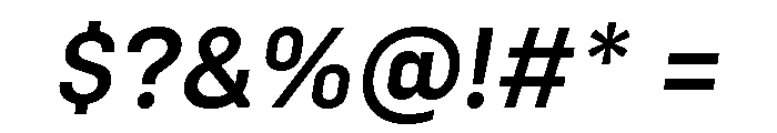 Config Medium Italic Font OTHER CHARS